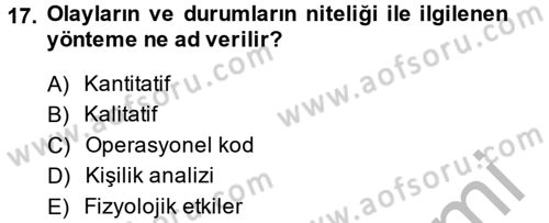 Diş Politika Analizi Dersi 2014 - 2015 Yılı (Vize) Ara Sınavı 17. Soru