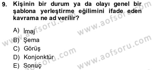 Diş Politika Analizi Dersi 2014 - 2015 Yılı (Vize) Ara Sınavı 9. Soru