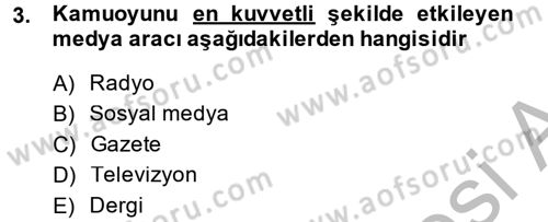 Diş Politika Analizi Dersi 2014 - 2015 Yılı (Final) Dönem Sonu Sınav Soruları 3. Soru