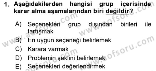 Diş Politika Analizi Dersi 2015 - 2016 Yılı (Vize) Ara Sınav Soruları 1. Soru
