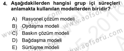 Diş Politika Analizi Dersi 2015 - 2016 Yılı (Vize) Ara Sınav Soruları 4. Soru