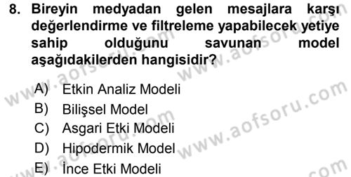 Diş Politika Analizi Dersi 2016 - 2017 Yılı (Vize) Ara Sınav Soruları 8. Soru