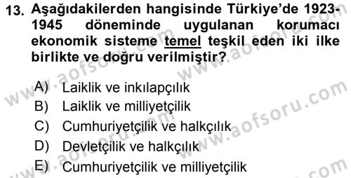 Diş Politika Analizi Dersi 2016 - 2017 Yılı (Final) Dönem Sonu Sınav Soruları 13. Soru