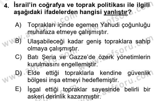Diş Politika Analizi Dersi 2017 - 2018 Yılı 3 Ders Sınav Soruları 4. Soru