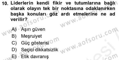 Diş Politika Analizi Dersi 2017 - 2018 Yılı (Vize) Ara Sınav Soruları 10. Soru