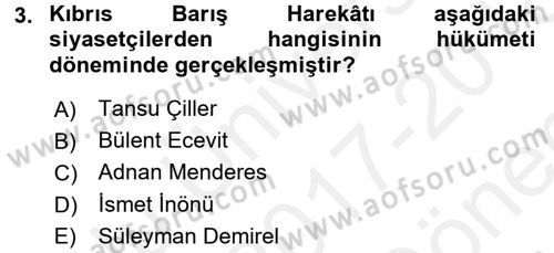 Diş Politika Analizi Dersi 2017 - 2018 Yılı (Final) Dönem Sonu Sınav Soruları 3. Soru