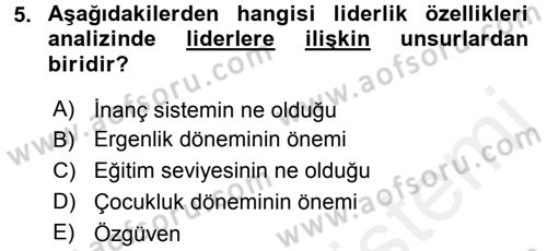 Diş Politika Analizi Dersi 2017 - 2018 Yılı (Final) Dönem Sonu Sınav Soruları 5. Soru