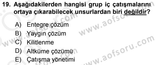 Diş Politika Analizi Dersi 2018 - 2019 Yılı (Vize) Ara Sınav Soruları 19. Soru
