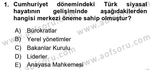 Diş Politika Analizi Dersi 2018 - 2019 Yılı (Final) Dönem Sonu Sınav Soruları 1. Soru