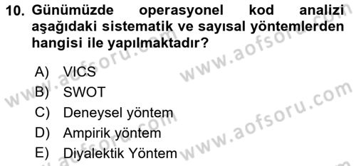 Diş Politika Analizi Dersi 2018 - 2019 Yılı (Final) Dönem Sonu Sınav Soruları 10. Soru
