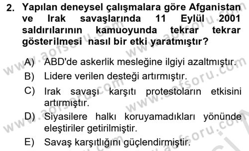 Diş Politika Analizi Dersi 2021 - 2022 Yılı (Vize) Ara Sınav Soruları 2. Soru