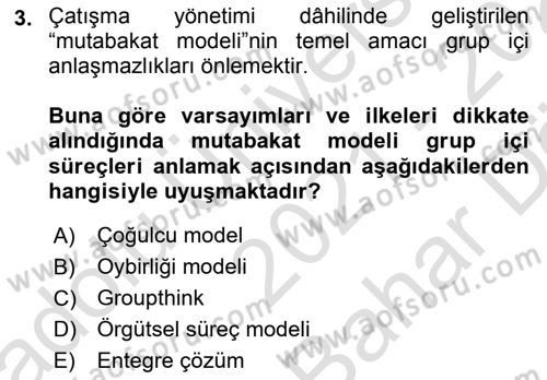 Diş Politika Analizi Dersi 2021 - 2022 Yılı (Vize) Ara Sınav Soruları 3. Soru