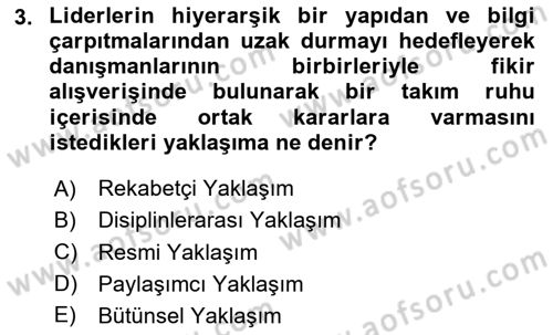 Diş Politika Analizi Dersi 2023 - 2024 Yılı (Vize) Ara Sınav Soruları 3. Soru