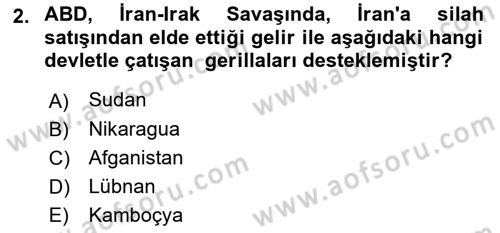 Diş Politika Analizi Dersi 2023 - 2024 Yılı (Final) Dönem Sonu Sınav Soruları 2. Soru