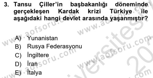 Diş Politika Analizi Dersi 2023 - 2024 Yılı (Final) Dönem Sonu Sınav Soruları 3. Soru