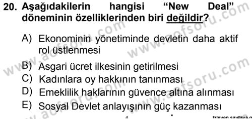 Karşılaştırmalı Siyasal Sistemler Dersi 2012 - 2013 Yılı (Vize) Ara Sınav Soruları 20. Soru