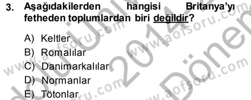 Karşılaştırmalı Siyasal Sistemler Dersi 2014 - 2015 Yılı (Final) Dönem Sonu Sınav Soruları 3. Soru