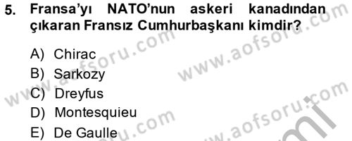 Karşılaştırmalı Siyasal Sistemler Dersi 2014 - 2015 Yılı (Final) Dönem Sonu Sınav Soruları 5. Soru