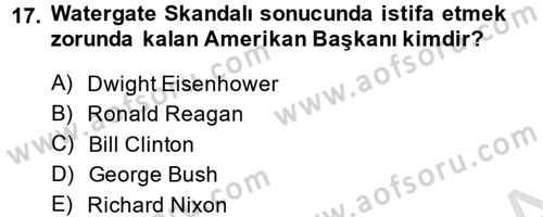 Karşılaştırmalı Siyasal Sistemler Dersi 2014 - 2015 Yılı Tek Ders Sınav Soruları 17. Soru
