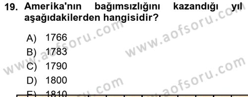 Karşılaştırmalı Siyasal Sistemler Dersi 2015 - 2016 Yılı (Vize) Ara Sınav Soruları 19. Soru