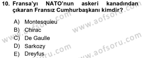 Karşılaştırmalı Siyasal Sistemler Dersi 2015 - 2016 Yılı Tek Ders Sınav Soruları 10. Soru