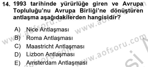 Karşılaştırmalı Siyasal Sistemler Dersi 2016 - 2017 Yılı 3 Ders Sınav Soruları 14. Soru
