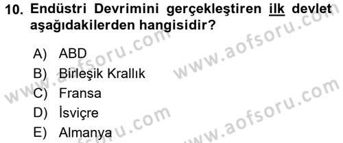 Karşılaştırmalı Siyasal Sistemler Dersi 2016 - 2017 Yılı (Vize) Ara Sınav Soruları 10. Soru