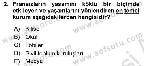 Karşılaştırmalı Siyasal Sistemler Dersi 2018 - 2019 Yılı 3 Ders Sınavı 2. Soru