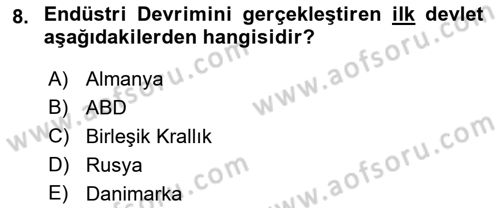 Karşılaştırmalı Siyasal Sistemler Dersi 2018 - 2019 Yılı 3 Ders Sınav Soruları 8. Soru
