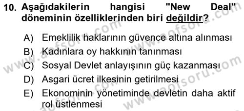 Karşılaştırmalı Siyasal Sistemler Dersi 2018 - 2019 Yılı Yaz Okulu Sınav Soruları 10. Soru