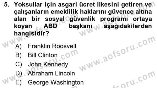 Karşılaştırmalı Siyasal Sistemler Dersi 2020 - 2021 Yılı Yaz Okulu Sınavı 5. Soru