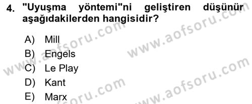 Karşılaştırmalı Siyasal Sistemler Dersi Ara Sınavı Deneme Sınav Soruları 4. Soru