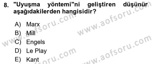 Karşılaştırmalı Siyasal Sistemler Dersi 2021 - 2022 Yılı Yaz Okulu Sınav Soruları 8. Soru