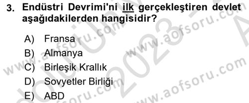 Karşılaştırmalı Siyasal Sistemler Dersi Ara Sınavı Deneme Sınav Soruları 3. Soru