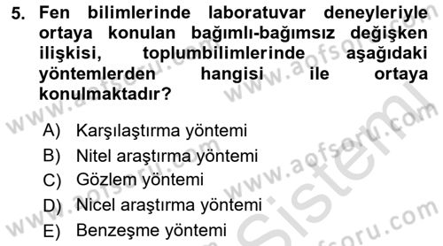 Karşılaştırmalı Siyasal Sistemler Dersi 2023 - 2024 Yılı (Vize) Ara Sınav Soruları 5. Soru