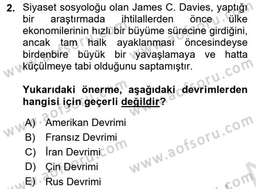 Karşılaştırmalı Siyasal Sistemler Dersi 2024 - 2025 Yılı (Vize) Ara Sınav Soruları 2. Soru