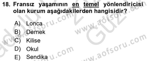 Karşılaştırmalı Siyasal Sistemler Dersi 2025 - 2026 Yılı (Vize) Ara Sınav Soruları 18. Soru