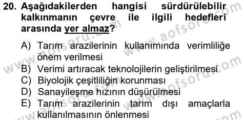 Uluslararası Politik Ekonomi Dersi 2012 - 2013 Yılı (Final) Dönem Sonu Sınav Soruları 20. Soru