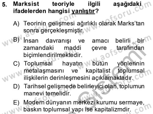 Uluslararası Politik Ekonomi Dersi 2013 - 2014 Yılı (Vize) Ara Sınav Soruları 5. Soru