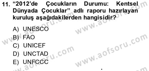 Uluslararası Politik Ekonomi Dersi 2014 - 2015 Yılı (Final) Dönem Sonu Sınav Soruları 11. Soru