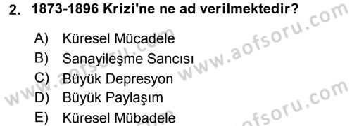 Uluslararası Politik Ekonomi Dersi 2016 - 2017 Yılı 3 Ders Sınav Soruları 2. Soru
