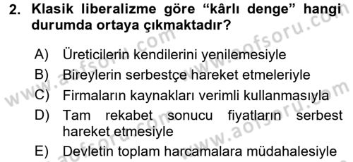 Uluslararası Politik Ekonomi Dersi 2016 - 2017 Yılı (Vize) Ara Sınav Soruları 2. Soru