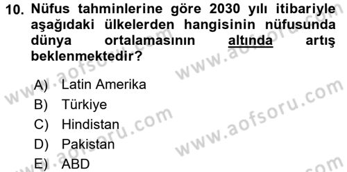 Uluslararası Politik Ekonomi Dersi 2017 - 2018 Yılı 3 Ders Sınav Soruları 10. Soru