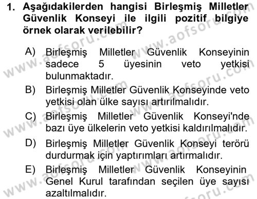 Uluslararası Politik Ekonomi Dersi 2017 - 2018 Yılı (Vize) Ara Sınav Soruları 1. Soru