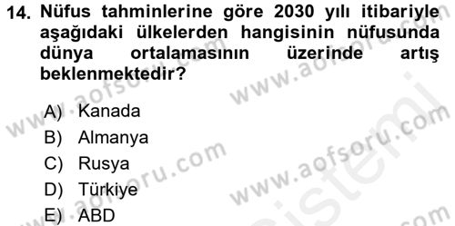 Uluslararası Politik Ekonomi Dersi 2017 - 2018 Yılı (Final) Dönem Sonu Sınav Soruları 14. Soru