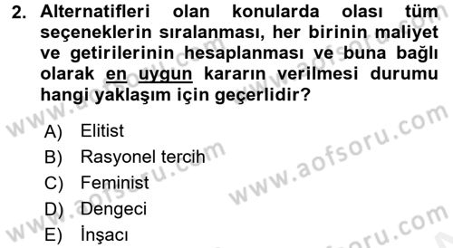 Uluslararası Politik Ekonomi Dersi 2017 - 2018 Yılı (Final) Dönem Sonu Sınav Soruları 2. Soru