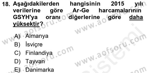 Uluslararası Politik Ekonomi Dersi 2018 - 2019 Yılı (Vize) Ara Sınav Soruları 18. Soru