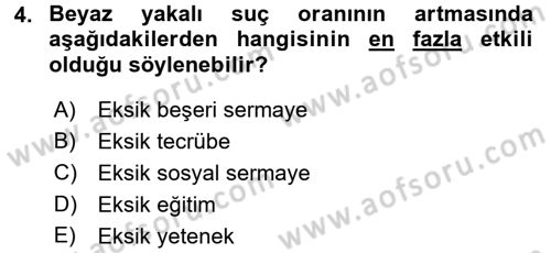 Uluslararası Politik Ekonomi Dersi 2018 - 2019 Yılı (Vize) Ara Sınav Soruları 4. Soru
