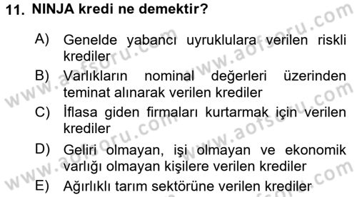 Uluslararası Politik Ekonomi Dersi 2018 - 2019 Yılı (Final) Dönem Sonu Sınav Soruları 11. Soru