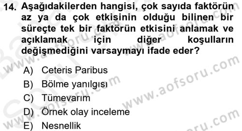 Uluslararası Politik Ekonomi Dersi 2018 - 2019 Yılı (Final) Dönem Sonu Sınav Soruları 14. Soru